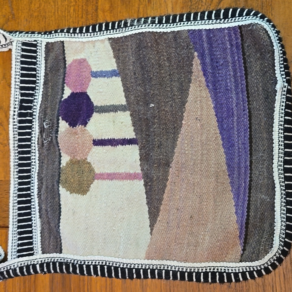 Vintage Colorful Geometric Landscape Shoulder Bag - Picture 5 of 10